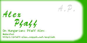 alex pfaff business card